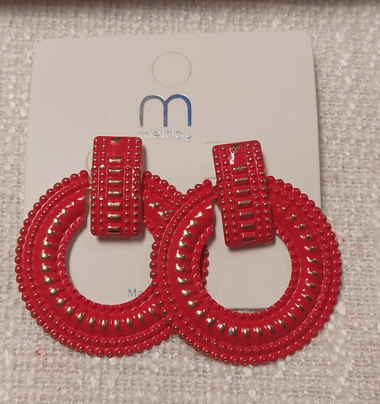 Western round earrings